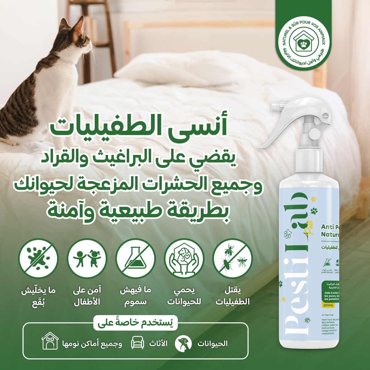 تخلّص من طفيليات الحيوانات الأليفة… طبيعيًا دون مواد كيميائية